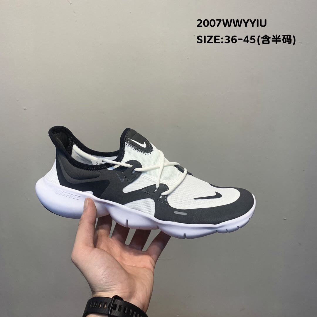 2020 Nike Free Rn 5.0 2019 White Black Running Shoes